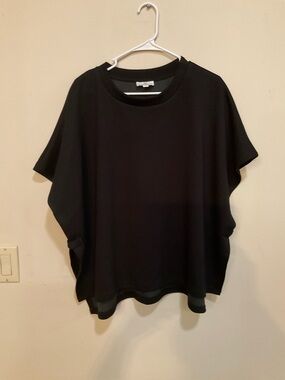 P. CILL Butter Modal Side Slit Cape Top